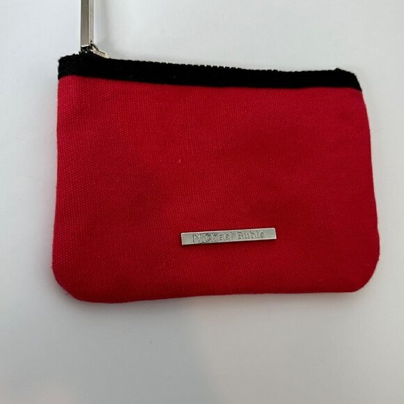 Michael Buble Red Zipper Pouch Change Purse Red with Glasses Sunglasses - Picture 2 of 4